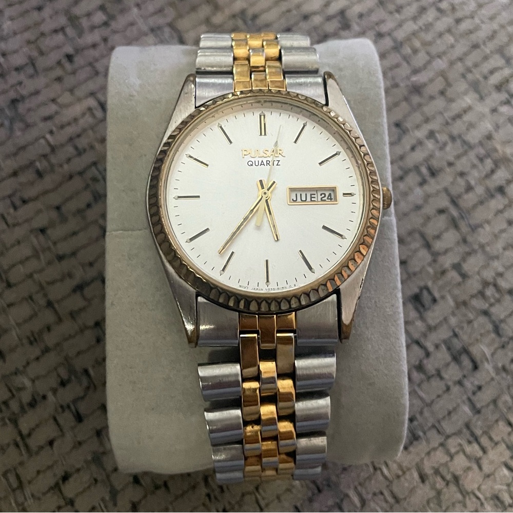 Pulsar Quartz Two-Tone Watch